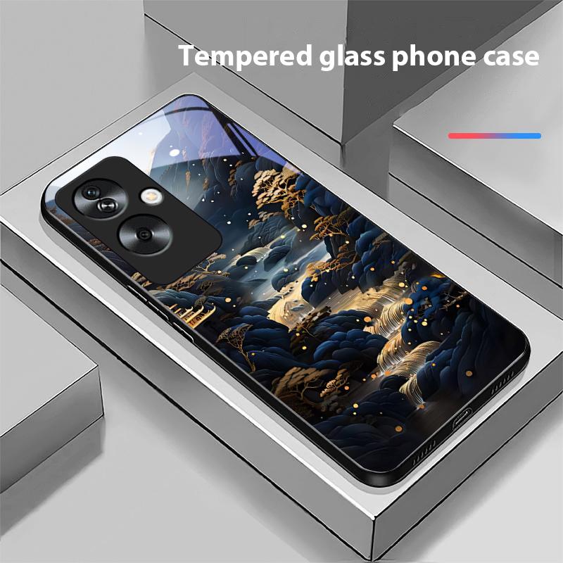 Jubao Basin Water Für Oppo A79 5G 58 78 74 60 4G Reno 11F Realme GT 6 11 Note 50 10 C55 X2 Gehärtetes Glas Schwarz Handyhülle