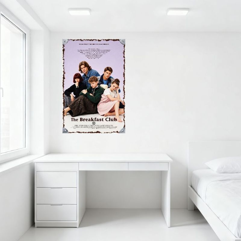 The Breakfast Club Vintage Metal Tin Sign 1980s Movie Characters Retro Wall Plaque for Man Cave Cafe Home Decor