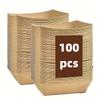 100pcs Kraft Paper Food Tray Heavy-duty Food Boat Trays Disposable Service Basket For Snacks Fries Tacos BBQ Party Tableware Set