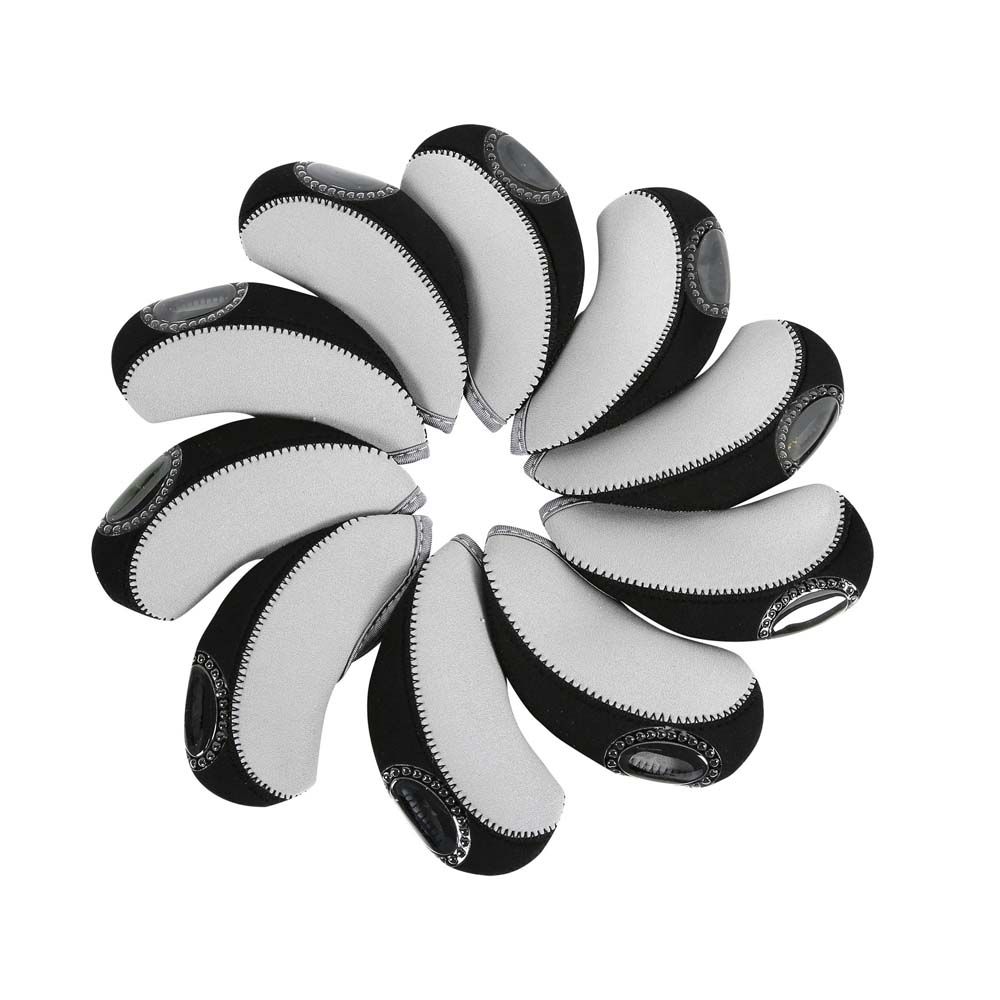 

Equipment Golf Iron Covers Set Protector Case Golf Head Cover Golf Iron Headcover Golf Headcovers чёрный