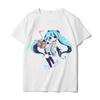 Hatsune Miku MIKU Co Branded Printed TShirt for Unisex and Unisex Anime Round Neck Summer Fashion Trend Short Sleeve