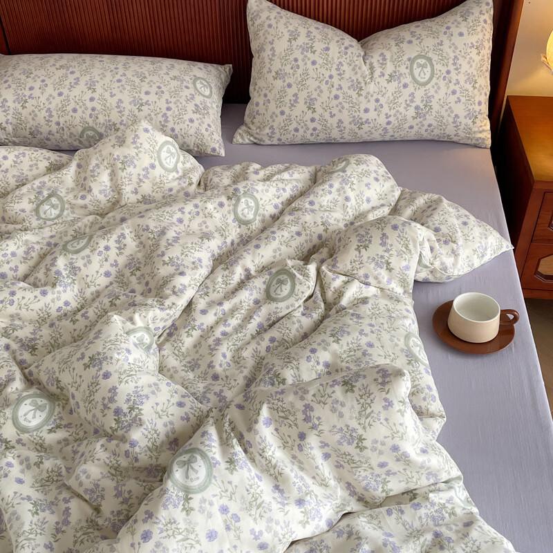 Lilang Double-Layer Gauze 4-Piece Duvet Cover Set