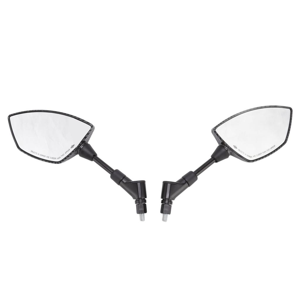 Pair Motorcycle Rear View Mirror 360 Degree Rotation Convex Glass Universal for Scooters ATVs with 8mm Base