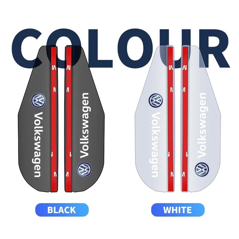 For VOLKSWAGEN VW 2Pcs Car Rearview Mirror Rain Eyebrow For Volkswagen VW Golf Polo Tiguan Passat B6 Jetta Touran CADDY GTI Toua