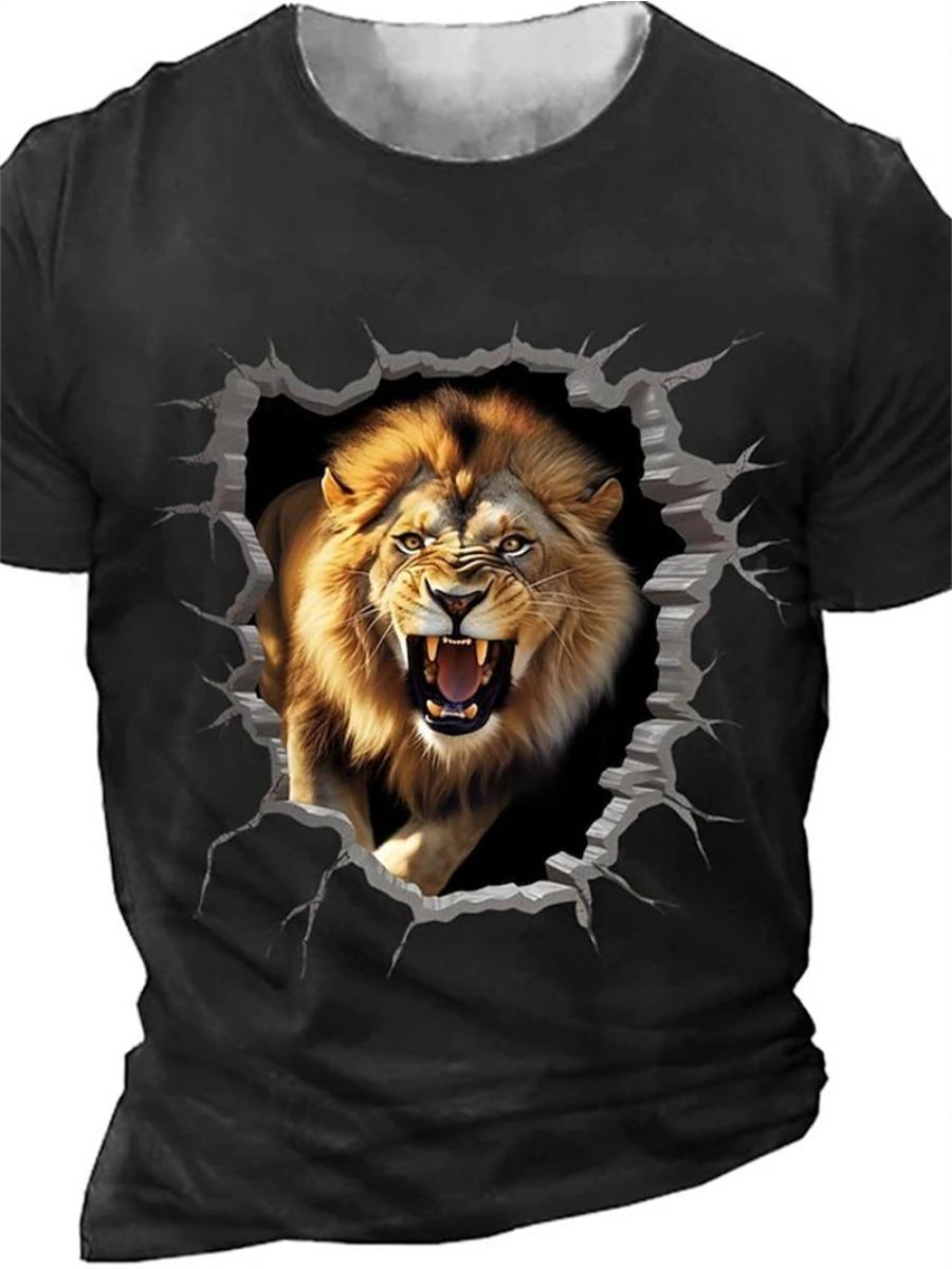 Новая модная футболка с принтом животных и лошадей в формате 3D для мужчин и женщин, повседневная футболка с коротким рукавом для детей, уличная одежда, забавные графические футболки 6XL