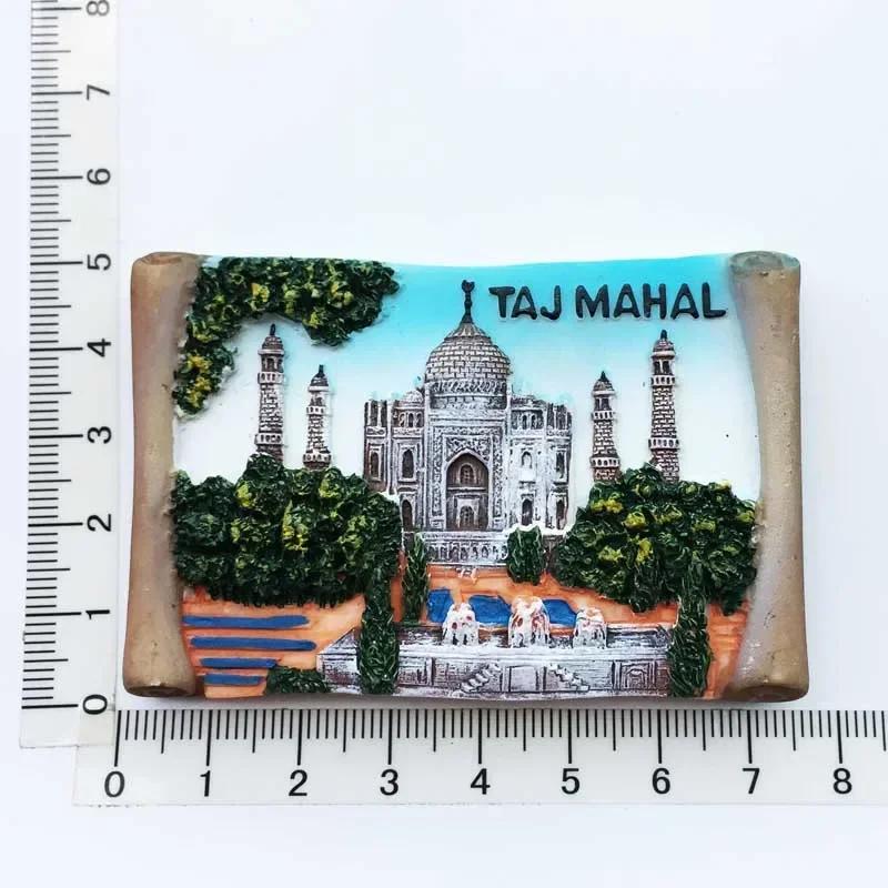 India Fridge Magnet Tourism Souvenir Rajasthan Bangalore 3D Resin Painted Crafts Magnets for Refrigerators Sticker Home Decor