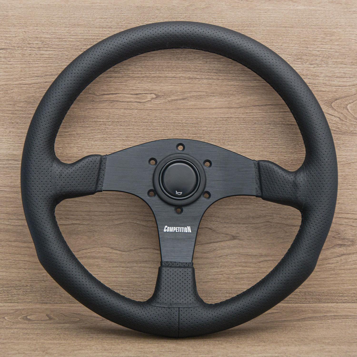 JDM Classic 14inch Black Perforated Leather Steering Wheel Drift Gaming Sport Steering Wheel Volanes чёрный