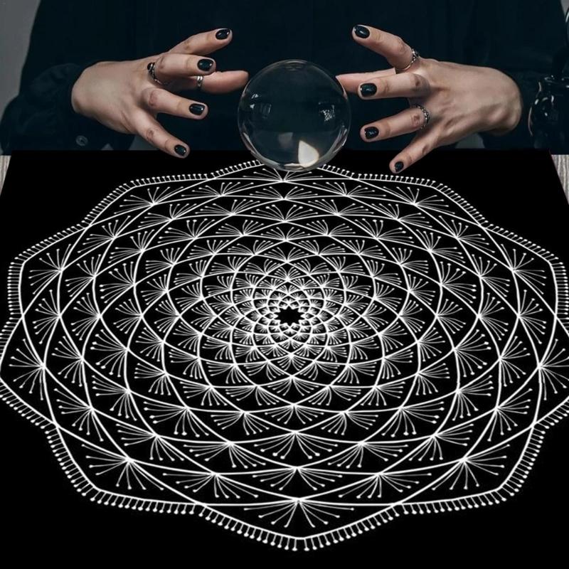 50x50/60x60/75x75cm Tarot Tablecloth Mat Geometric Divinations Table Cloth Board Game Oracles Card Pad Rune Support Mat