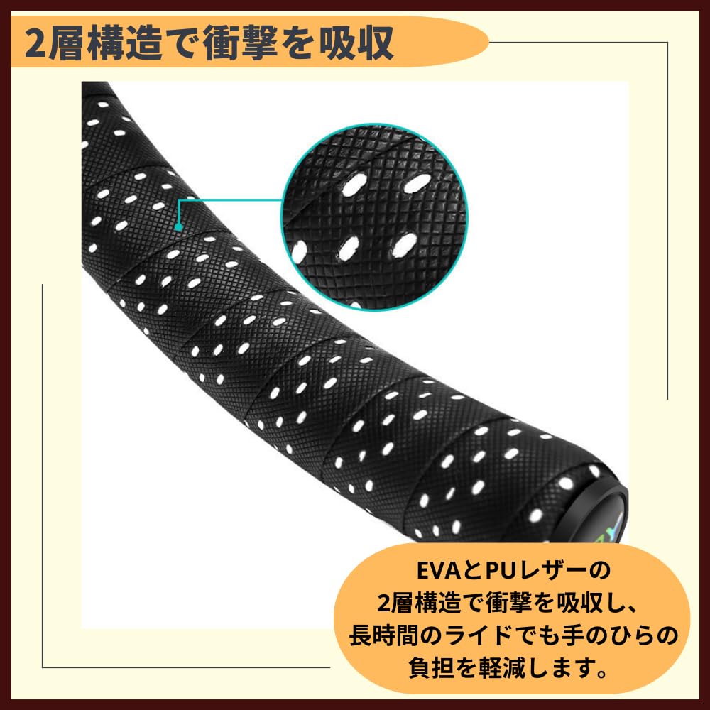 ideamall Bicycle Bar Road Bike Handlebar End Plugs and Right Tape, Grips, (Left Set) (Black)