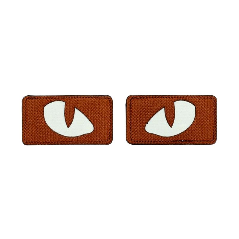 Glow-in-the-Dark Reflective Cat Eye Devil's Eye Monster Velcro Patch for Bags and Armbands