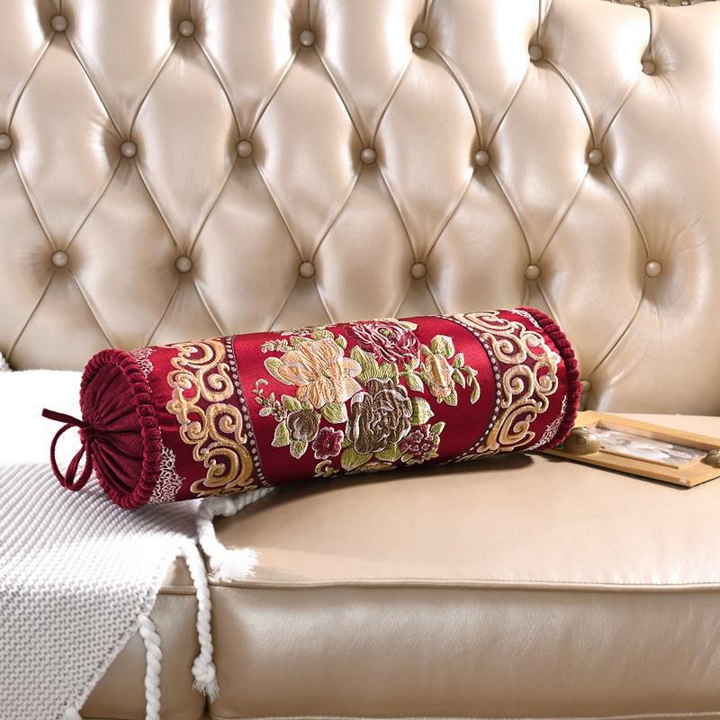 European Cylindrical Candy Pillowcases Adult Neck Support Pillow Covers Buckwheat Cushion Covers Orthopedic Cervical Pillowcase