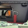 Sunglasses Holder for Car Sun Visor Soft Velvet Lined Sunglasses Case Anti-Scratch Leather Storage Box Space-Saving Car Accessory Organizer for