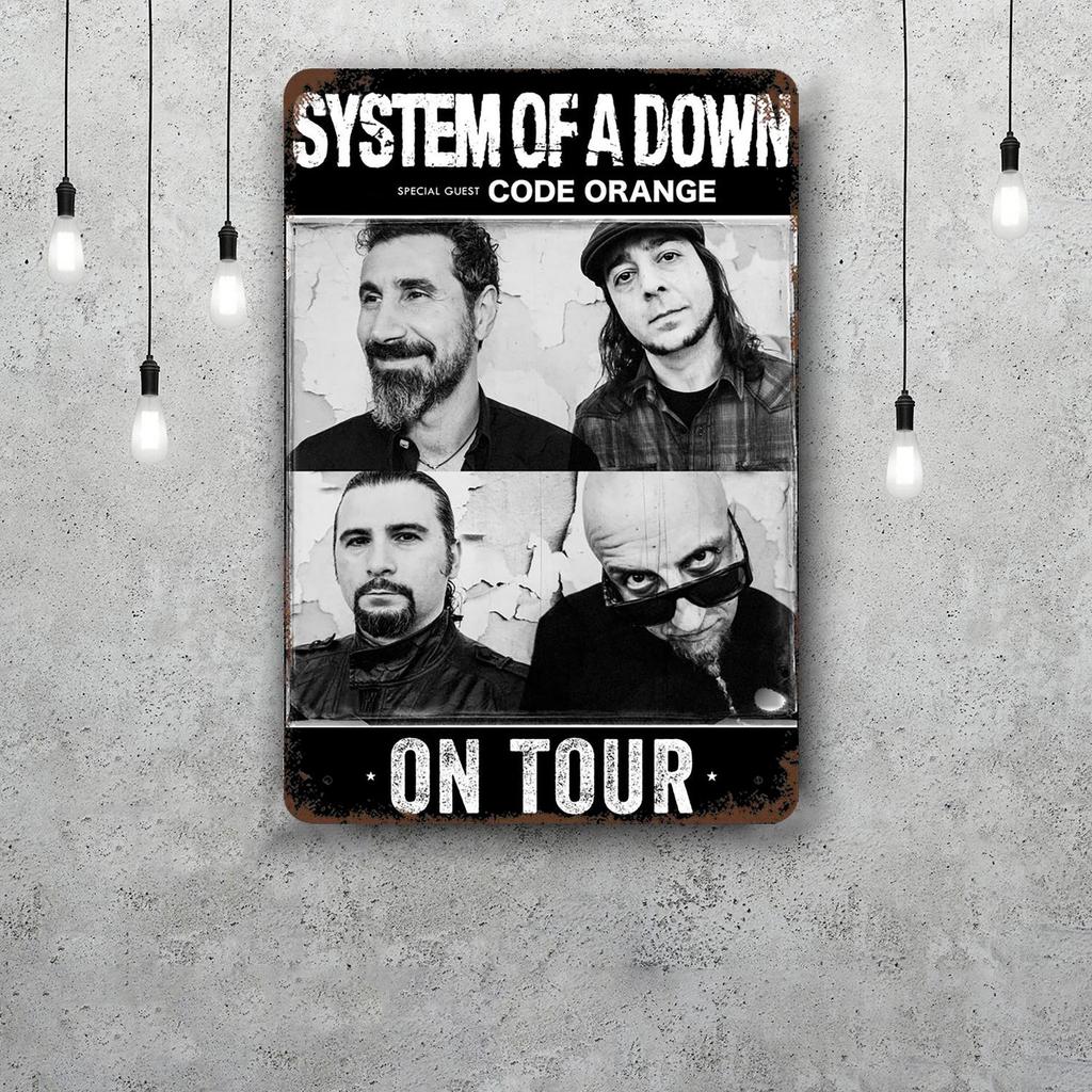 System of a Down Band Funny Bar Metal Sign Retro Plaque Sign Alcohol Drinker Pub Club Man Cave Kitchen Wall Decoration