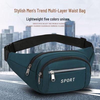 Unisex Water-Resistant Multifunctional Waist Bag for Mobile Phones - Large Capacity, Wear-Resistant for Sports, Business, and Construction Site Use.