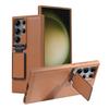 For Samsung Galaxy S23 S24 S25 Ultra Plus Back Stand Holder Case Business PU Leather Camera Lens Flip Kickstand Shockproof Cover