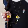 Cute Star Woven Long Necklace Dopamine Autumn and Winter Versatile Sweater Chain Decorative Accessories Women