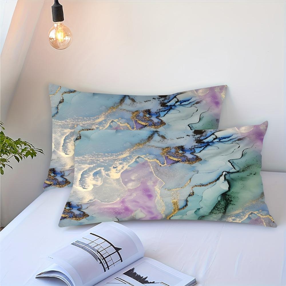 3-teiliges grünes Bettwäsche-Set Marmorstruktur Vergoldungsdruck Kuscheliges Bettbezug-Set King Queen Twin Einzelgröße Geburtstagsgeschenk Schlafzimmerdeko