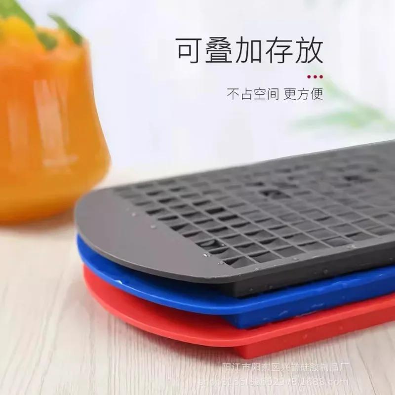 160 Grid Mini Silicone Ice Tray Cubes Foldable Mold Breaker Small Square Maker