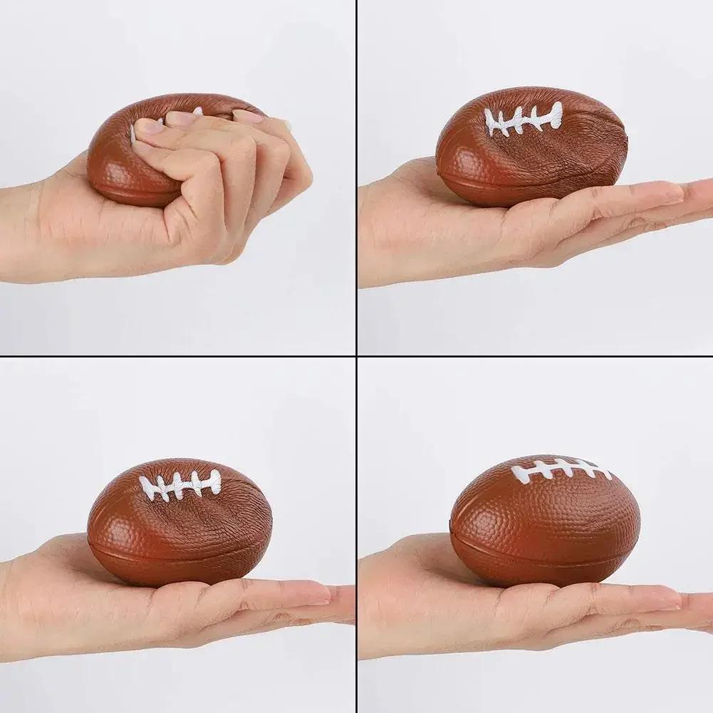 Mini Soft PU Anti-stress Small Rugby Relax Fidget Toys Office Kids Brown Pressure Release Brown Bouncy Squeeze Stress Relief Toy