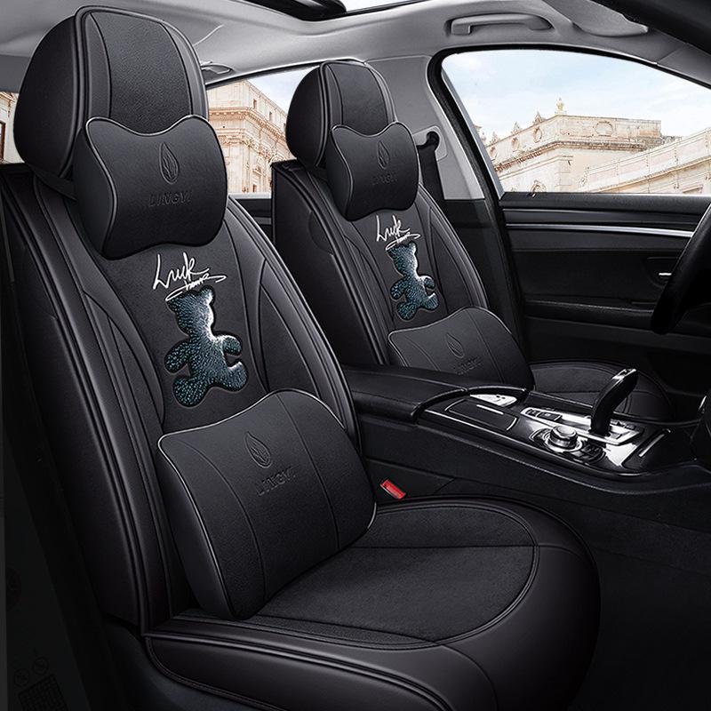 Cartoon Car Seat Covers for Beijing Hyundai Tucson, ix25, ix35, Sonata, and Sonata Eight - Tech Cloth Cushions