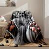 Skandinavische graue Katze Flanelldecke 2D-Design Weich Waschbar Haustierliebhaber Geschenk für Bett Sofa Camping Alle Jahreszeiten