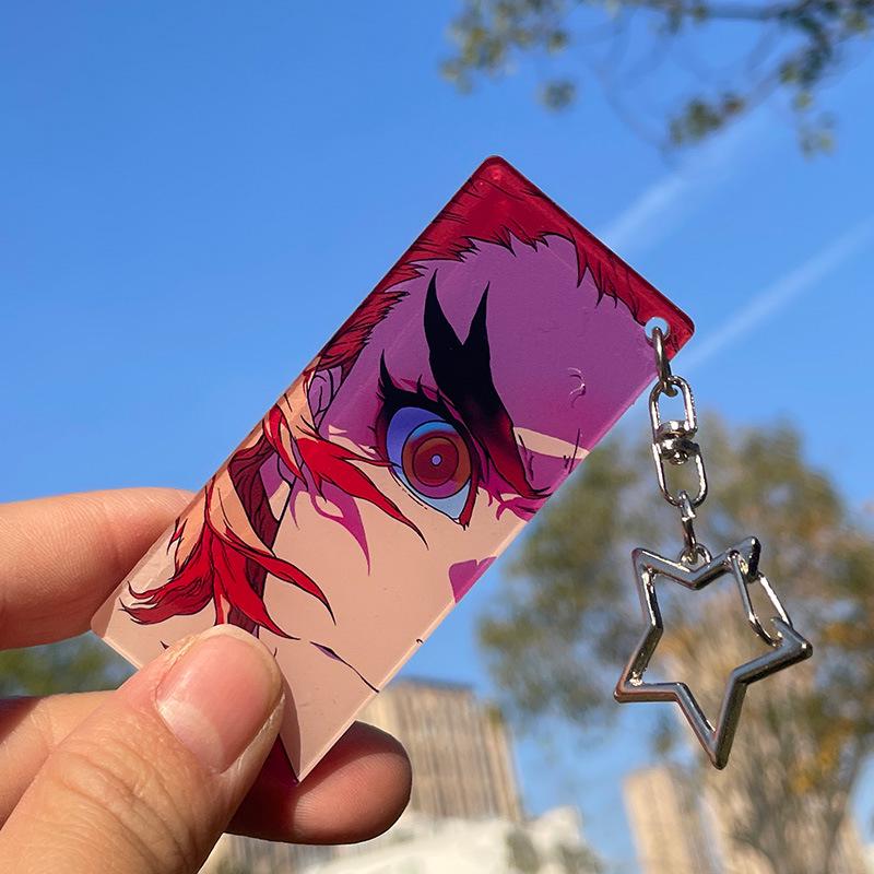 Светящиеся глаза Демона-убийцы Акриловый брелок - Мультяшный подвеска Подарок