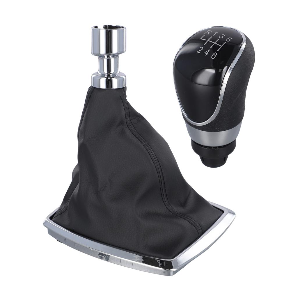 Car Manual 6 Speed Gear Knob Shift For  2008-2012 For FORD For C-MAX 2008-2010 Gear Shift Gaiter Chrome Bezel