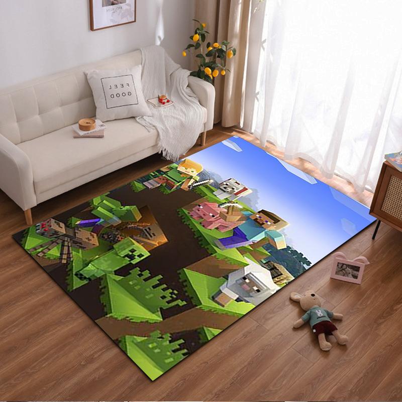 Pixel Style Game Characters and Animals Printed Area Rug Carpet  Suitable for use as an anti-slip for living room bedroom sofas 40x60cm( 15x23in )
