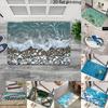 2D Flat-1PC Door Mat with Beach Wave Design , Welcome Mats for Home Decoration.