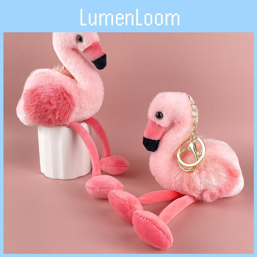 Flamingo Stuffed Plush Keychain Decorative Accessory For Gifts