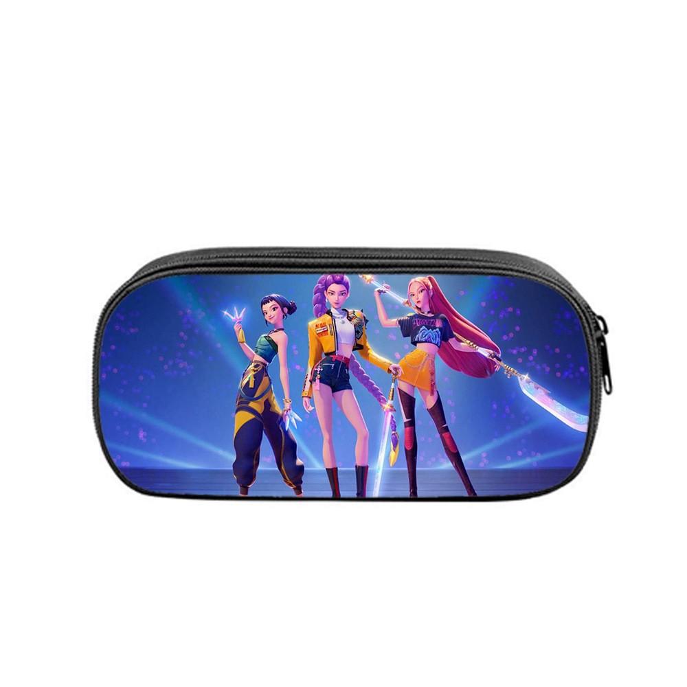 Fashion Cartoon Print Student Pencil Bag Kpop Witch Hunter Student Storage Stationery Bag Pencil Bag Pen box