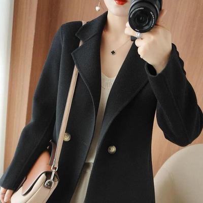 Women's Slim-Fit Woolen Coat - 2026 Autumn/Winter Petite Temperament Style