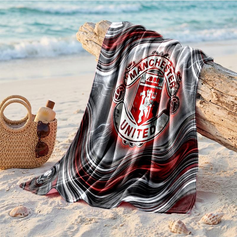 Manchester United Print Microfiber Beach Towel Quick Dry Absorbent Large Towel For Beach Swimming Travel