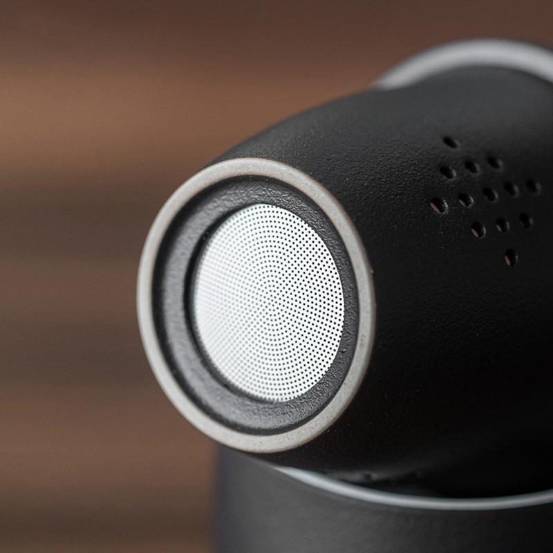 420ml Ceramic Mug with Wooden Handle Tea Water Separation with Lid Office Filter Mug