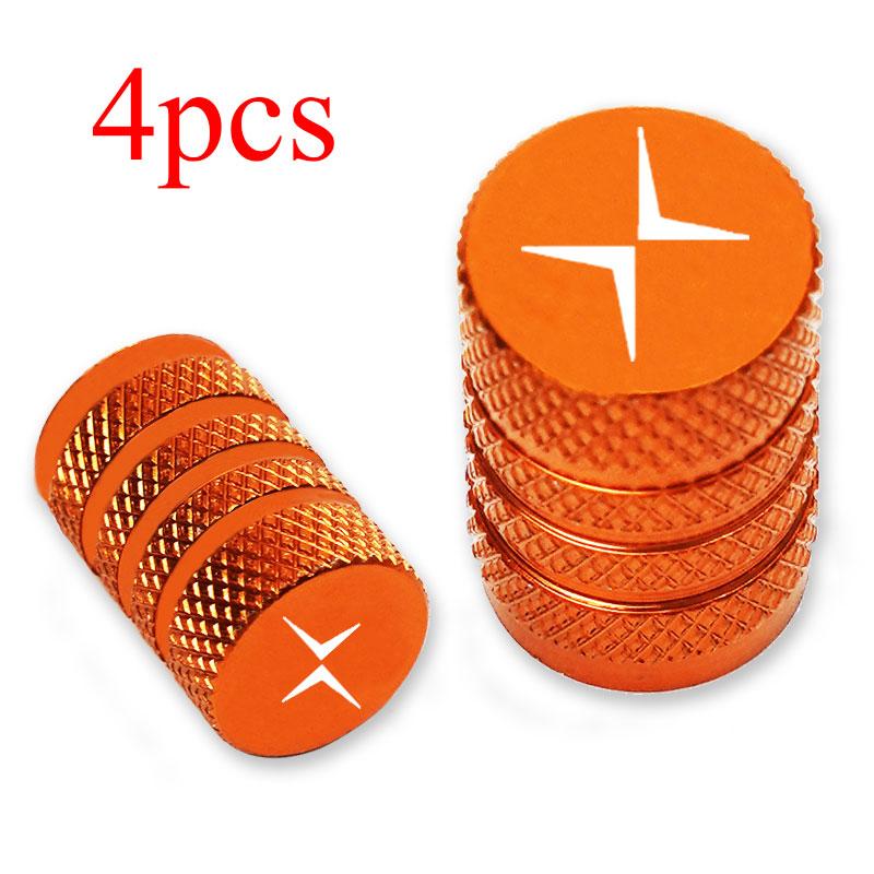 4PCS Colorful Car Accessories Car Tire Valve Cap For Volvo Polestar 1 Polestar 2 Polestar 3 Polestar 4 Polestar 5