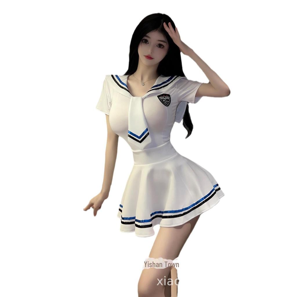 Japanese Sailor Style Erotic Lingerie - Sexy College Uniform for Night Role Play & Live Performance