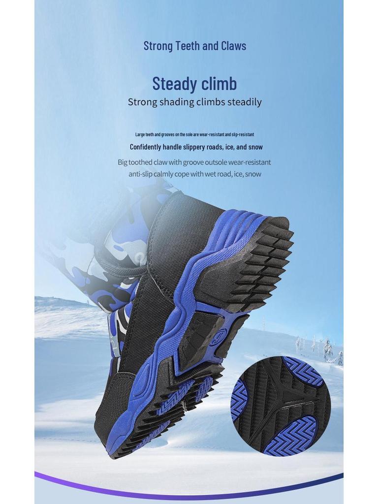 2025 Winter Children's Snow Boots - Velvet-Lined, Thick, Warm & Anti-Slip for Medium & Large Kids