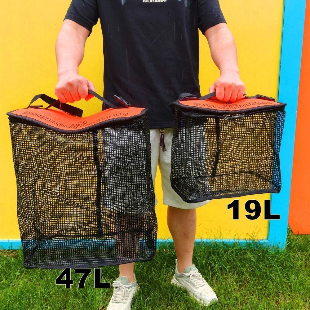 Fish Net Bag Foldable Fish Cage Quick-drying Foldable Fishing Net  Fishing Bait