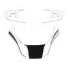 ABS Chrom Kohlefaser Auto Lenkrad Panel Abdeckung Zierleiste für Peugeot 408 2014 2015 für Peugeot 508 2011 - 2016 Aufkleber