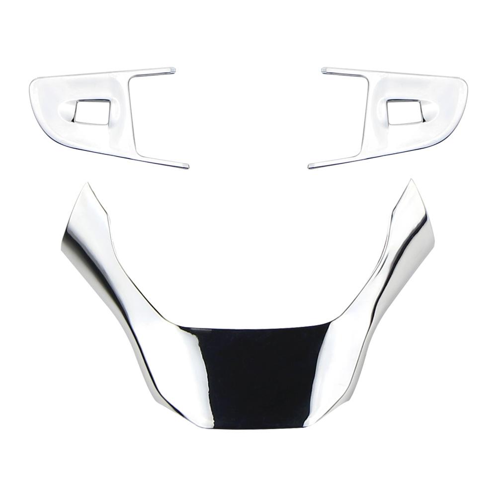ABS Chrom Kohlefaser Auto Lenkrad Panel Abdeckung Zierleiste für Peugeot 408 2014 2015 für Peugeot 508 2011 - 2016 Aufkleber
