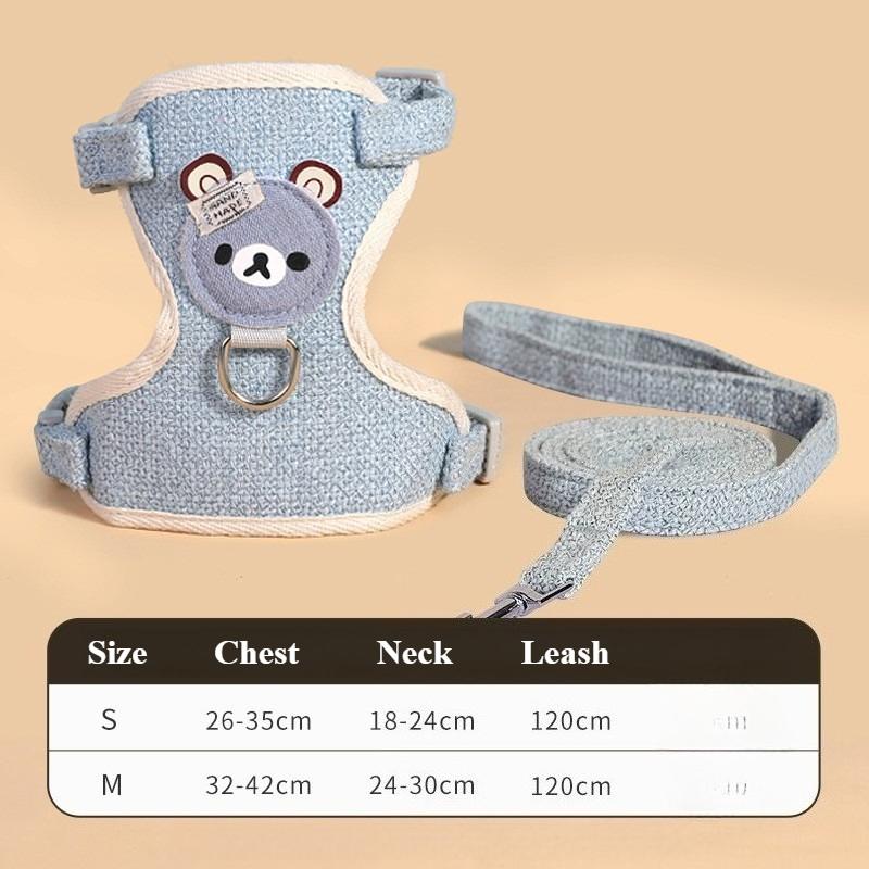 

Undershirt Style Pet Leash Adjustable Cat Dog Harness Breathable Leash Convenient Pet Vest for Small Dog Cat Supplies S