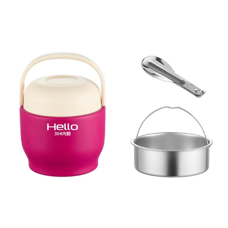 Double Layer Thermal Stainless Steel Meal Preparation Container Insulated Lunch Box with Separate Compartments