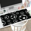 Soccer Pattern Large Desk Pad Football Sketch Print Non Slip Rubber Base Stitched Edge Gaming Laptop Mouse Mat For Office Gamer
