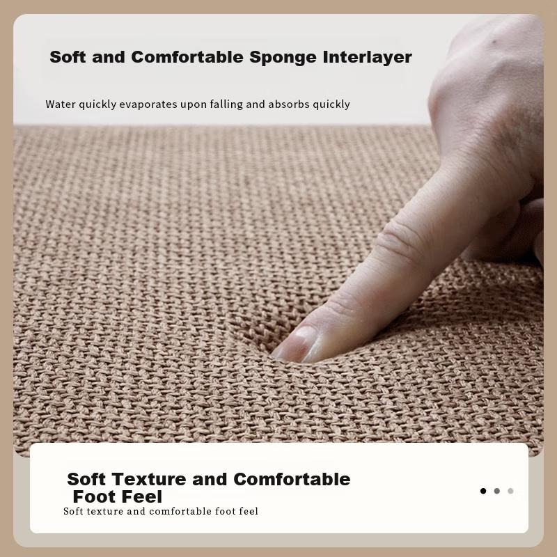 OPPEIN Bathroom Mat, Thickened Sponge Bath Mat, Absorbent Non-Slip Foot Pad, Toilet Carpet, Linen Washroom Doormat