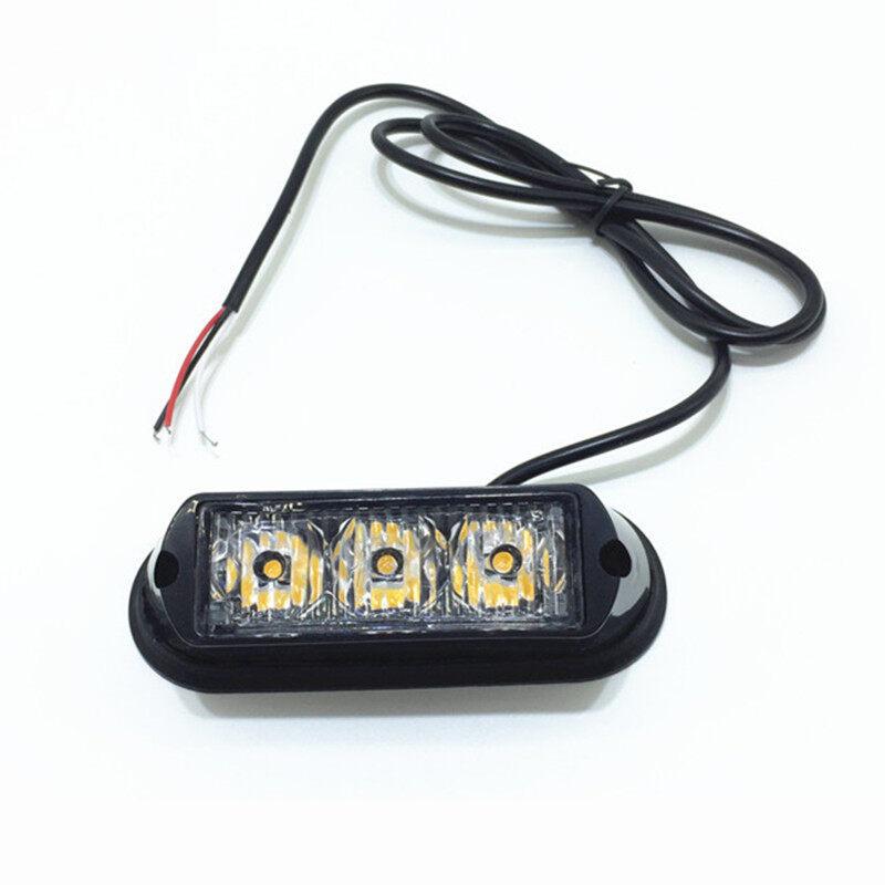 3 LED Amber Red Blue White Car Truck Emergency Strobe Light Engineering Rescue Vehicle Auto Caution Warning Flashing Lights