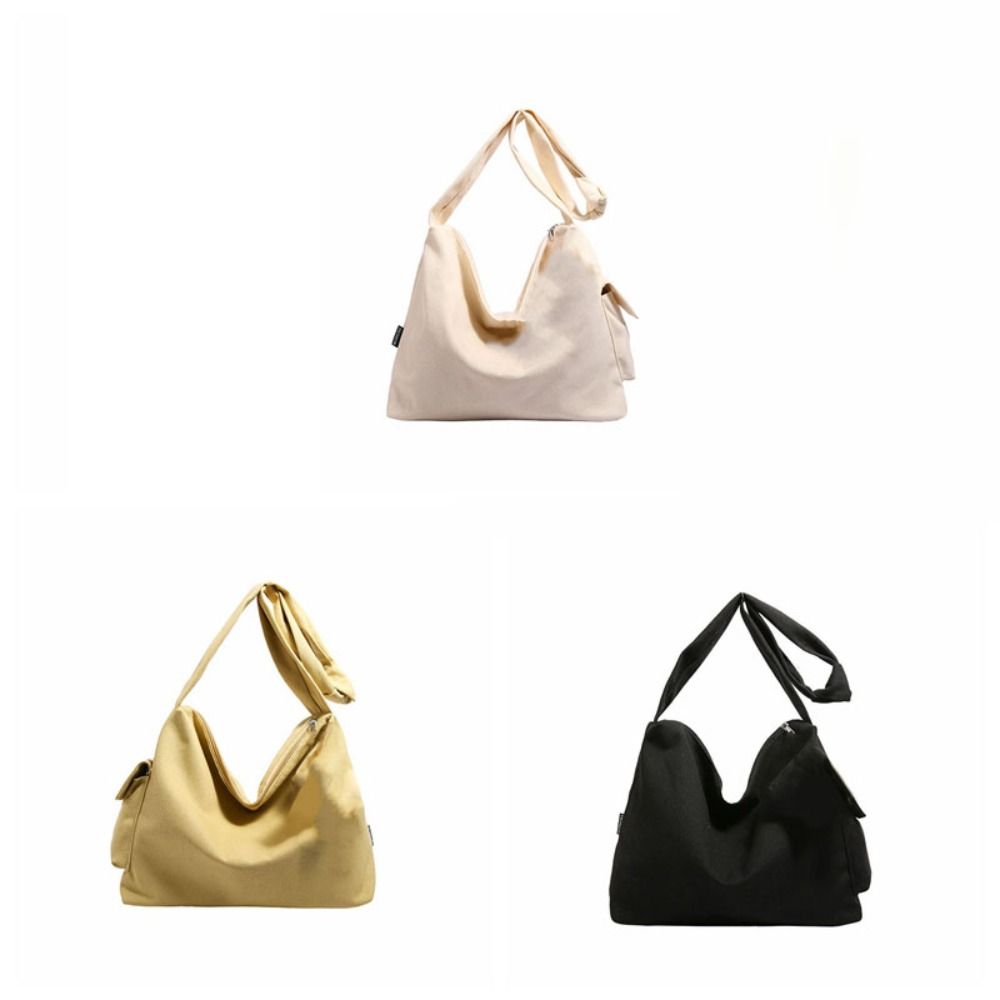 Japanese Style Casual Shoulder Bag Large Capacity Student Crossbody Bag Canvas Tote Bags  Students