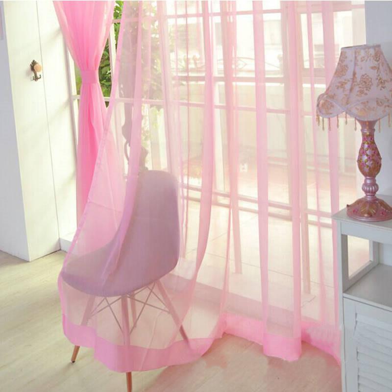 Colorful Floral Tulle Door Window Curtain Sheer Valances Scarf Curtain