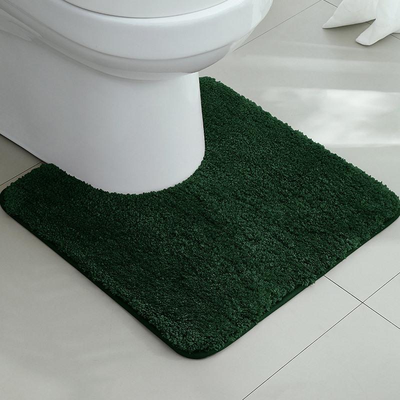 Toilet Absorbent Floor Mat Bathroom Toilet U-Shaped Mat Toilet Entrance Door Non-Slip Foot Pad Toilet Carpet