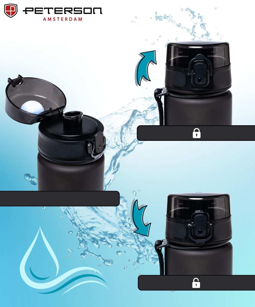 Bidon 1L PTN HY-003-1L-9553 Black-White