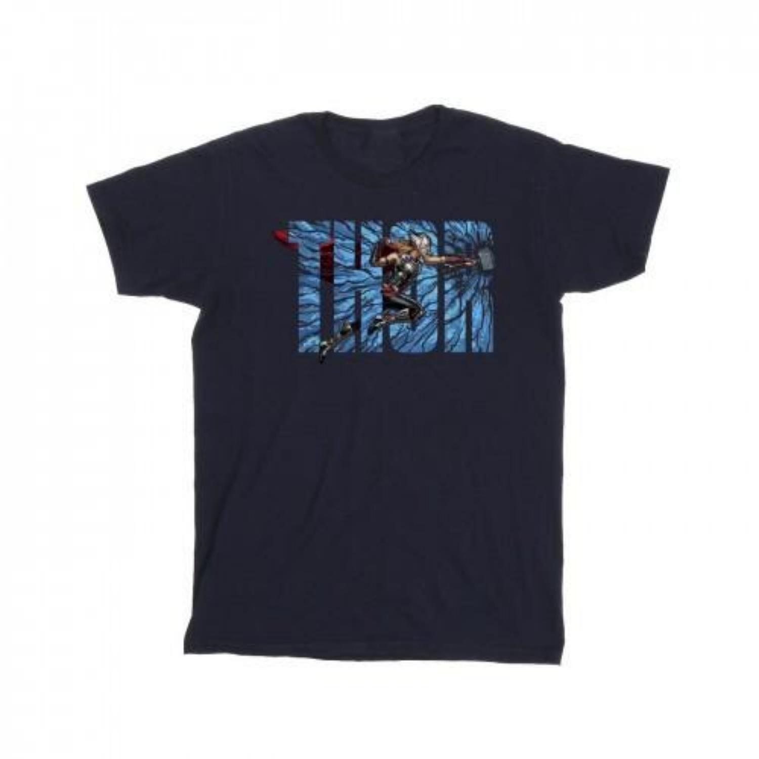 Marvel Mens Thor Love And Thunder Smash T-Shirt S чёрный